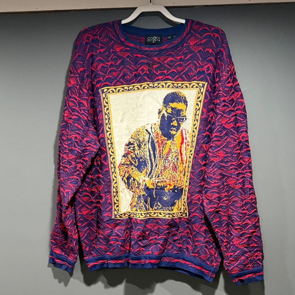 Coogi Men's Biggie Smalls Multicolor Sweater